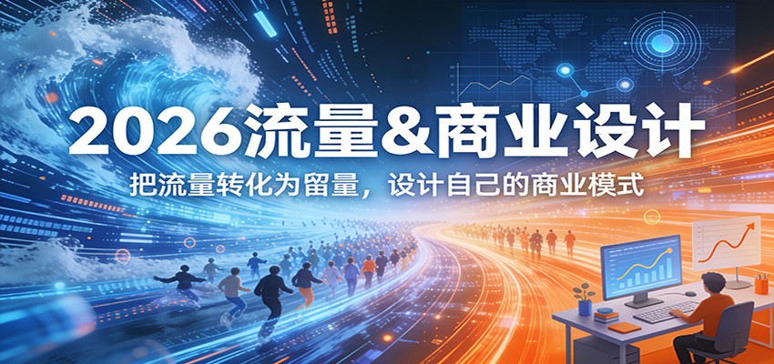 2026流量&商业设计，把流量转化为留量，设计自己的商业模式-智云网创 - 网创副业项目资源站
