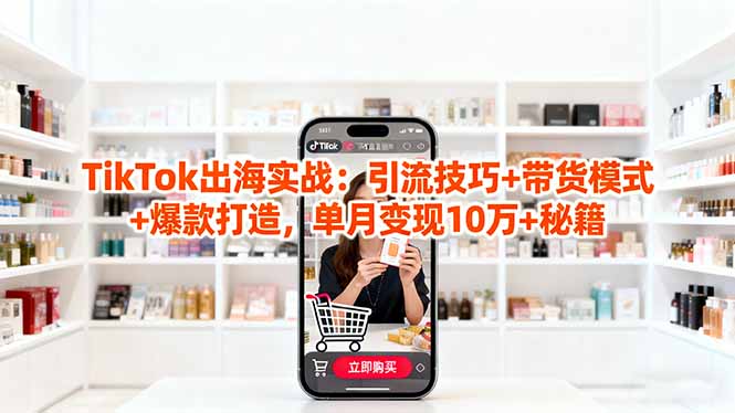 「TikTok出海实战」引流技巧+带货模式+爆款打造,单月变现10万+秘籍-智云网创 - 网创副业项目资源站