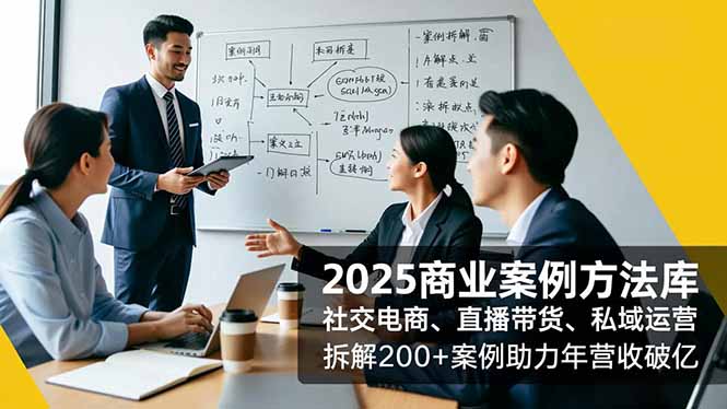 2025商业案例方法库,社交电商、直播带货、私域运营,拆解200+案例助力年营收破亿-智云网创 - 网创副业项目资源站