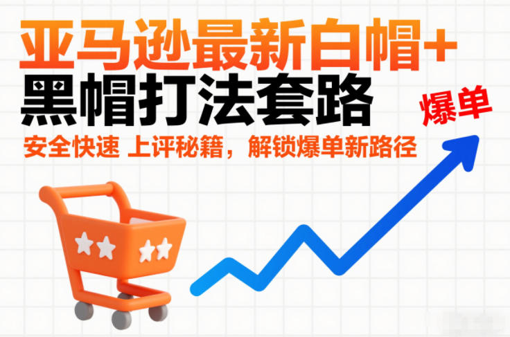亚马逊最新白帽+黑帽打法套路，安全快速上评秘籍，解锁爆单新路径-智云网创 - 网创副业项目资源站