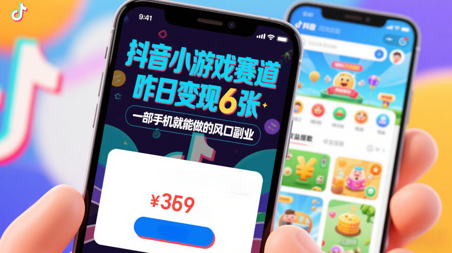 抖音小游戏赛道，昨日变现600+，零基础一部手机就能做的风口副业【揭秘】-智云网创 - 网创副业项目资源站