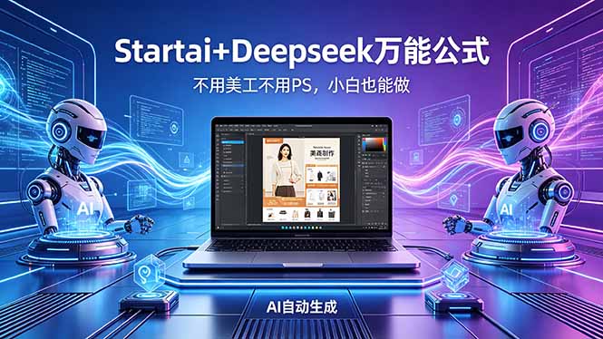 AI自动做电商详情页：Startai+Deepseek万能公式，不用美工不用PS，小白也能做-智云网创 - 网创副业项目资源站