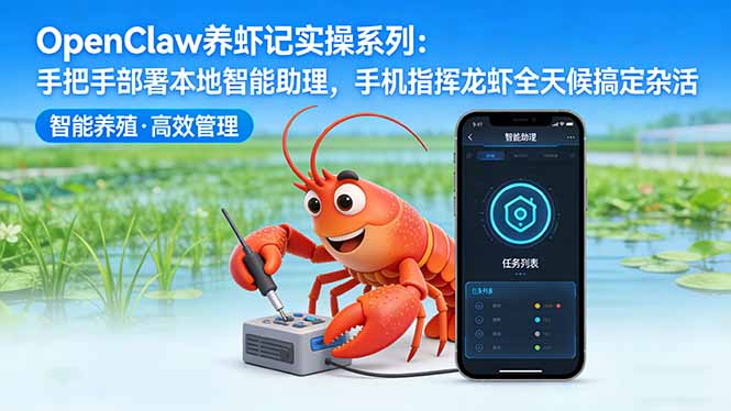 OpenClaw养虾记实操系列:手把手部署本地智能助理,手机指挥龙虾全天候搞定杂活-智云网创 - 网创副业项目资源站