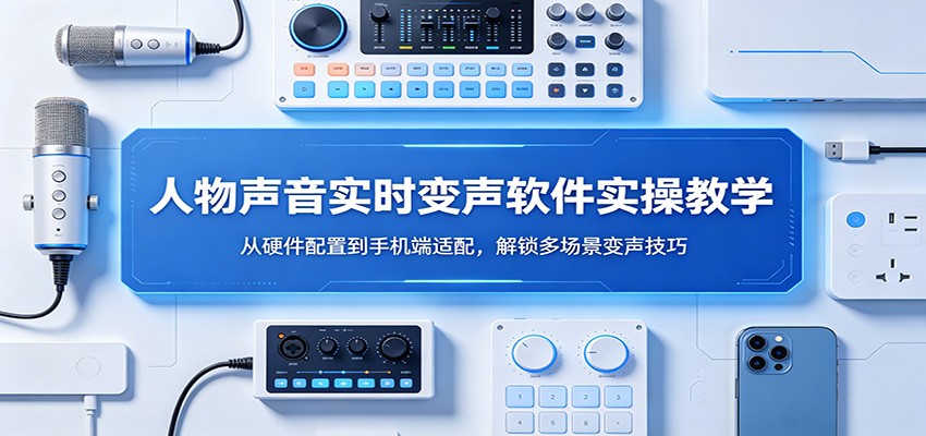 人物声音实时变声软件实操教学:从硬件配置到手机端适配,解锁多场景变声技巧-智云网创 - 网创副业项目资源站