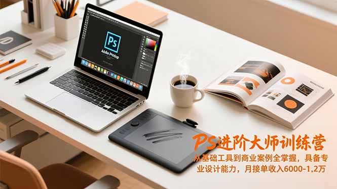 PS进阶大师训练营，从基础工具到商业案例全掌握，具备专业设计能力，月接单收入6000-1.2万-智云网创 - 网创副业项目资源站
