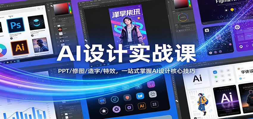 AI设计实战课：PPT/修图/造字/特效，一站式掌握AI设计核心技巧-智云网创 - 网创副业项目资源站