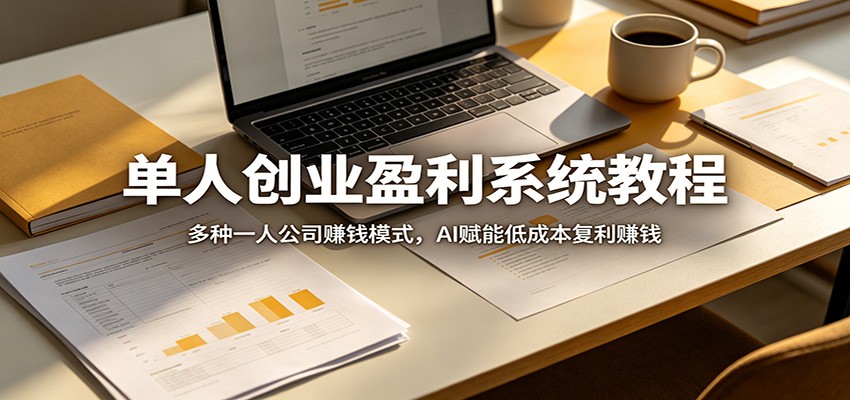 单人创业盈利系统教程:多种一人公司赚钱模式,AI赋能低成本复利赚钱-智云网创 - 网创副业项目资源站