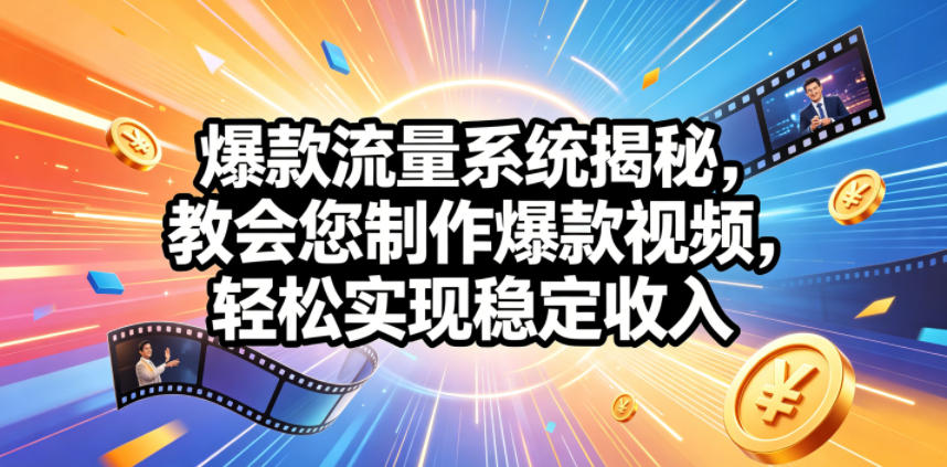 爆款流量系统揭秘,教会您制作爆款视频,轻松实现稳定收入【原创双语字幕】-智云网创 - 网创副业项目资源站