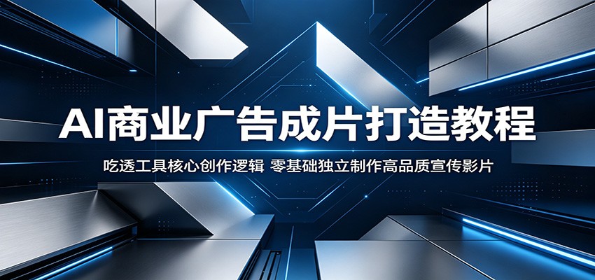 AI商业广告成片打造教程：吃透工具核心创作逻辑，零基础独立制作高品质宣传影片-智云网创 - 网创副业项目资源站