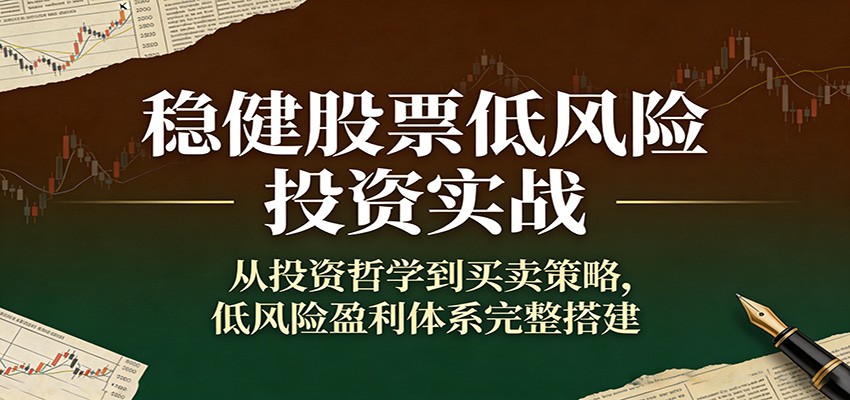 稳健股票低风险投资实战：从投资哲学到买卖策略，低风险盈利体系完整搭建-智云网创 - 网创副业项目资源站
