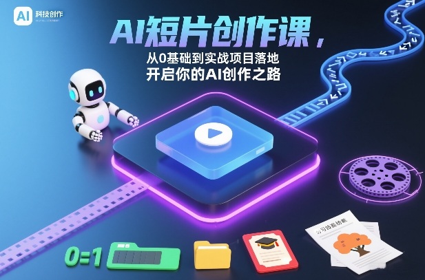 AI短片创作课,从0基础到实战项目落地,开启你的AI创作之路(更新)-智云网创 - 网创副业项目资源站