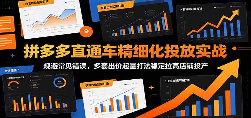 拼多多直通车精细化投放实战：规避常见错误，多套出价起量打法稳定拉高店铺投产-智云网创 - 网创副业项目资源站