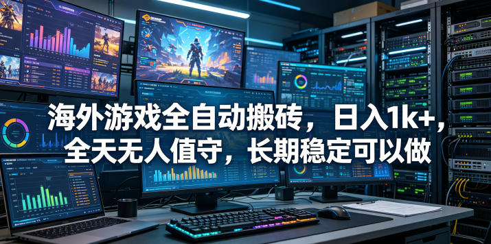 海外游戏全自动搬砖项目,日入1k+,全天无人值守,长期稳定可以做【揭秘】-智云网创 - 网创副业项目资源站