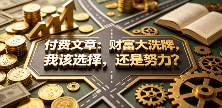 付费文章:财富大洗牌,我该选择,还是努力?-智云网创 - 网创副业项目资源站