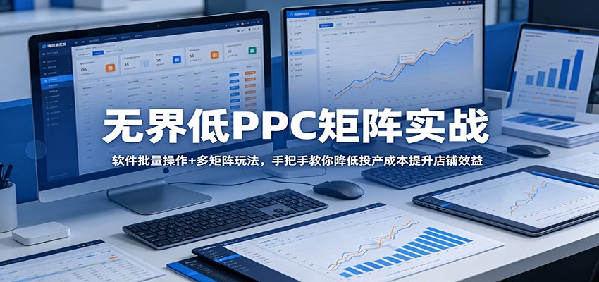 无界低PPC矩阵实战：软件批量操作+多矩阵玩法，手把手教你降低投产成本提升店铺效益-智云网创 - 网创副业项目资源站