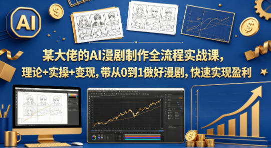某大佬的AI漫剧制作全流程实战课，理论+实操+变现，带从0到1做好漫剧，快速实现盈利-智云网创 - 网创副业项目资源站