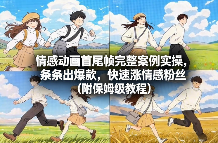 情感动画首尾帧完整案例实操,条条出爆款,快速涨情感粉丝(附保姆级教程)-智云网创 - 网创副业项目资源站