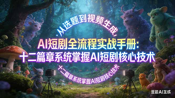 AI 短剧全流程实战手册：从选题到视频生成，十二篇章系统掌握 AI 短剧核心技术-智云网创 - 网创副业项目资源站