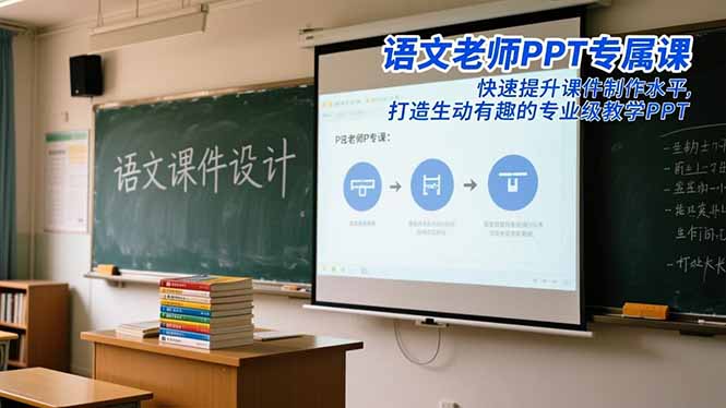 语文老师PPT专属课:快速提升课件制作水平,打造生动有趣的专业级教学PPT-智云网创 - 网创副业项目资源站