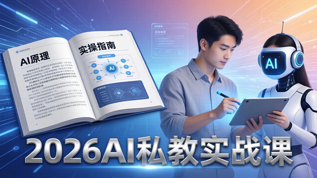 2026AI私教实战课:从AI原理到全场景实操,零基础学会用AI提效+单人单干创业-智云网创 - 网创副业项目资源站