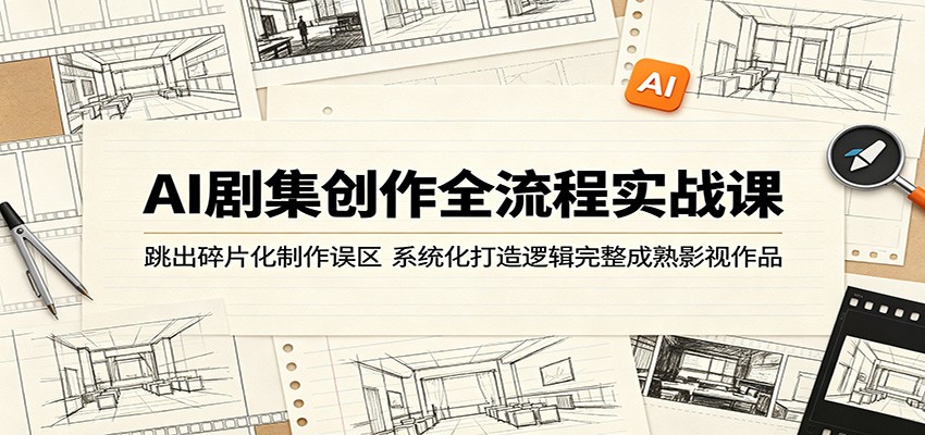 AI剧集创作全流程实战课：跳出碎片化制作误区，系统化打造逻辑完整成熟影视作品-智云网创 - 网创副业项目资源站