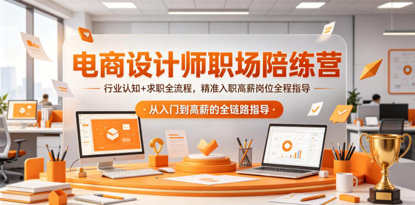 电商设计师职场陪练营,行业认知+求职全流程,精准入职高薪岗位全程指导-智云网创 - 网创副业项目资源站
