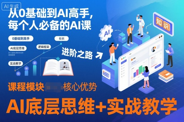 从0基础到AI高手，每个人必备的AI课，AI底层思维+实战教学-智云网创 - 网创副业项目资源站