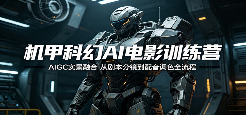 机甲科幻AI电影训练营：AIGC实景融合，从剧本分镜到配音调色全流程-智云网创 - 网创副业项目资源站