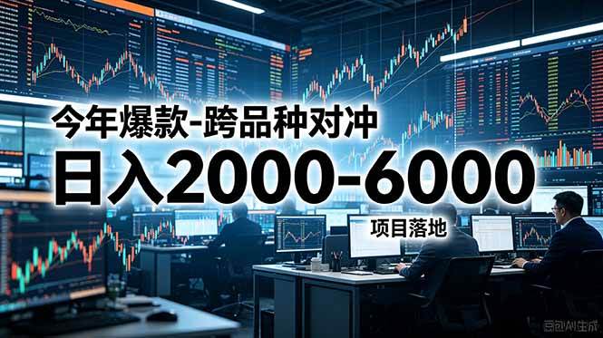 （18918期）今年爆款-跨品种对冲日入2000-6000，项目落地！-智云网创 - 网创副业项目资源站