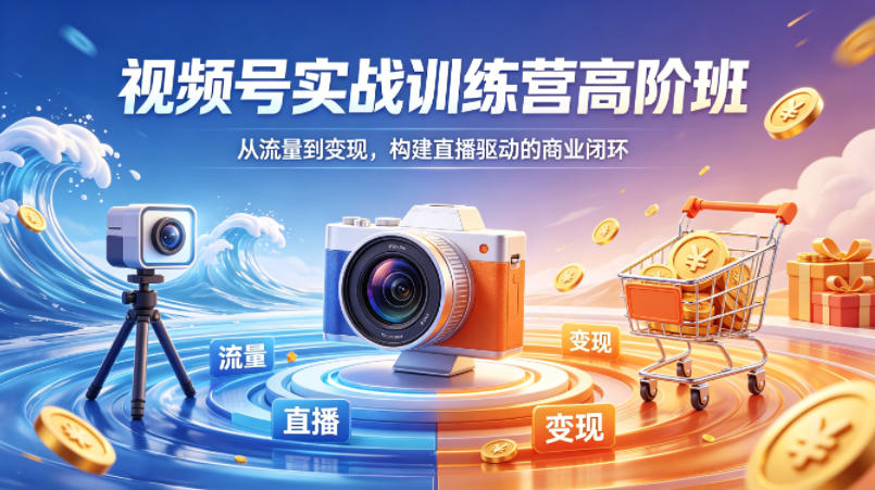 视频号实战训练营高阶班，从流量到变现，构建直播驱动的商业闭环（26年4月）-智云网创 - 网创副业项目资源站