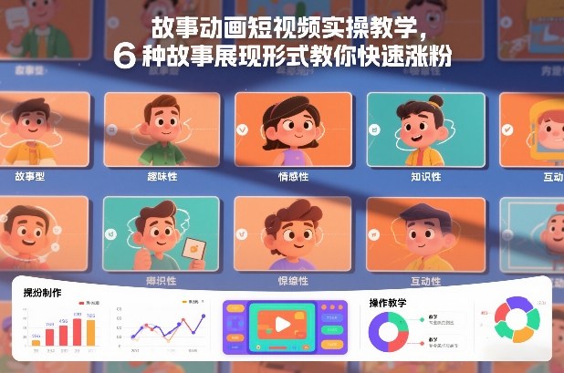 故事动画短视频实操教学，6种故事展现形式教你快速涨粉-智云网创 - 网创副业项目资源站