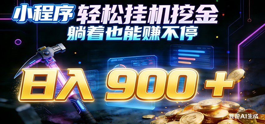 小程序挂机挖金,自动赚金币换现金,多号并行日入900+,轻松搞副业-智云网创 - 网创副业项目资源站
