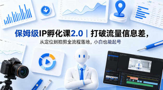 保姆级IP孵化课2.0|打破流量信息差,从定位到拍剪全流程落地,小白也能起号-智云网创 - 网创副业项目资源站