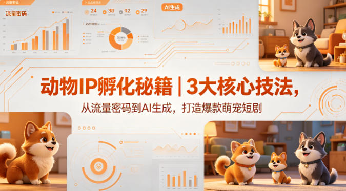 动物IP孵化秘籍|3大核心技法,从流量密码到AI生成,打造爆款萌宠短剧-智云网创 - 网创副业项目资源站