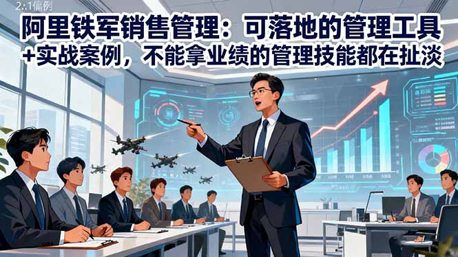阿里铁军销售管理:可落地的管理工具+实战案例,不能拿业绩的管理都在扯淡-智云网创 - 网创副业项目资源站