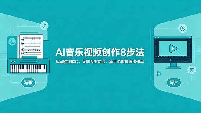 AI音乐视频创作8步法：从写歌到成片，无需专业功底，新手也能快速出作品-智云网创 - 网创副业项目资源站