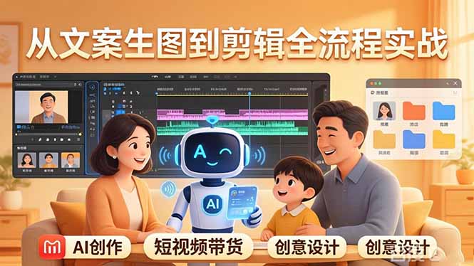 原创 AI 剧情短视频带货:AI+家庭剧情+带货广告,从文案生图到剪辑全流程实战-智云网创 - 网创副业项目资源站