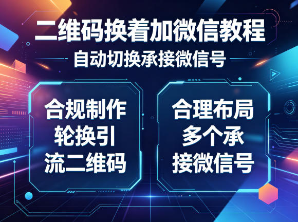 二维码换着加微信教程，自动切换承接微信号，合规制作轮换引流二维码，合理布局多个承接微信号-智云网创 - 网创副业项目资源站