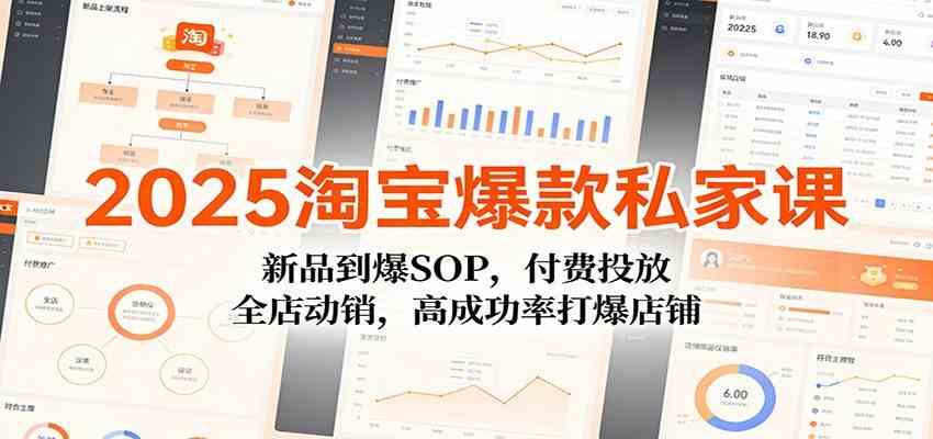 2025淘宝爆款私家课:新品到爆SOP,付费投放,全店动销,高成功率打爆店铺-智云网创 - 网创副业项目资源站