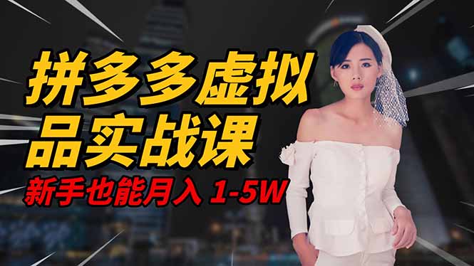 2025 拼多多虚拟品系统实战课，轻资产项目，可矩阵开工作室，新手也能…-智云网创 - 网创副业项目资源站