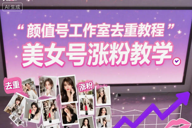 颜值号工作室去重教程，美女号涨粉教学-智云网创 - 网创副业项目资源站