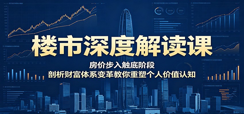 楼市深度解读课:房价步入触底阶段,剖析财富体系变革教你重塑个人价值认知-智云网创 - 网创副业项目资源站