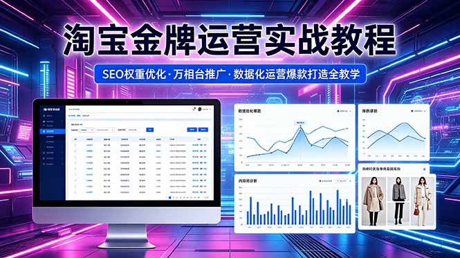 2026 淘宝金牌运营实战教程，SEO权重优化万相台推广，数据化运营爆款打造全教学-智云网创 - 网创副业项目资源站
