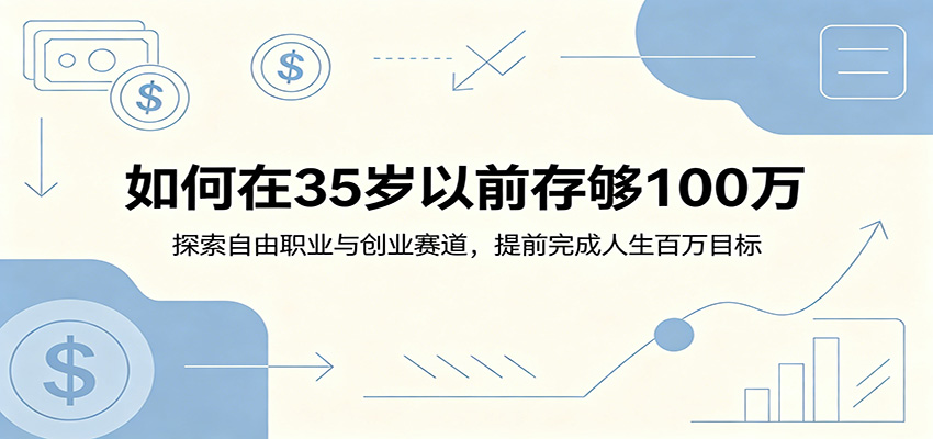 如何在35岁以前存够100万:探索自由职业与创业赛道,提前完成人生百万目标-智云网创 - 网创副业项目资源站