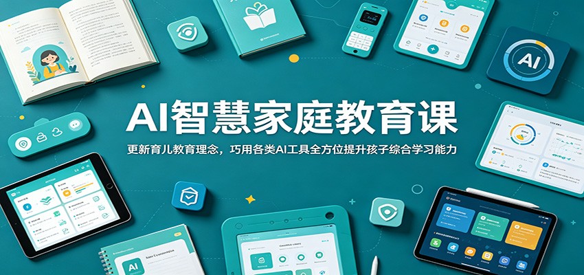 AI智慧家庭教育课:更新育儿教育理念,巧用各类AI工具全方位提升孩子综合学习能力-智云网创 - 网创副业项目资源站