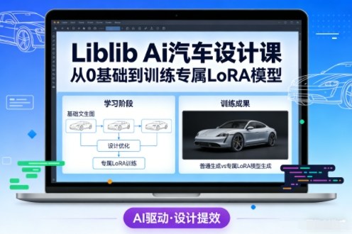 Liblib Ai汽车设计课,从0基础文生图,到教你训练专属设计和风格LoRA模型-智云网创 - 网创副业项目资源站