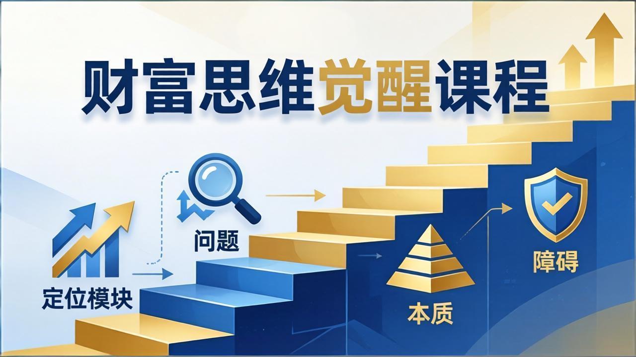 财富思维觉醒第十期:3天大课四大模块,精准定位问题看清本质,扫清人生障碍-智云网创 - 网创副业项目资源站