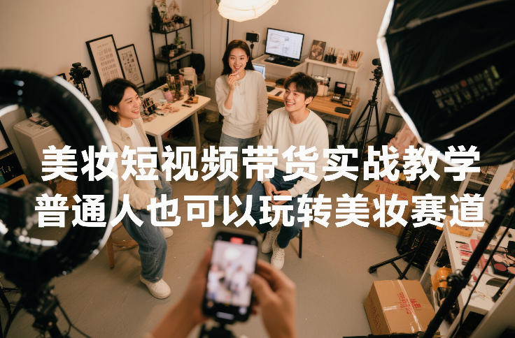 美妆短视频带货实战教学,普通人也可以玩转美妆赛道-智云网创 - 网创副业项目资源站
