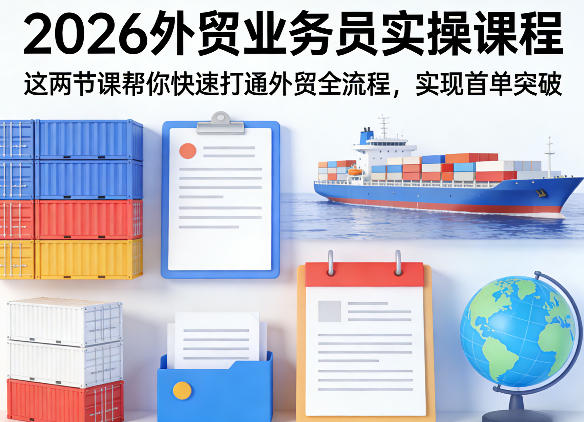 2026外贸业务员实操课程,这两节课帮你快速打通外贸全流程,实现首单突破-智云网创 - 网创副业项目资源站