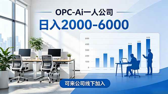 （18809期）2026创业新风口—OPC一人公司模式震撼首发！日收益2000-6000+，项目绿色长久，安全稳健，合…-智云网创 - 网创副业项目资源站